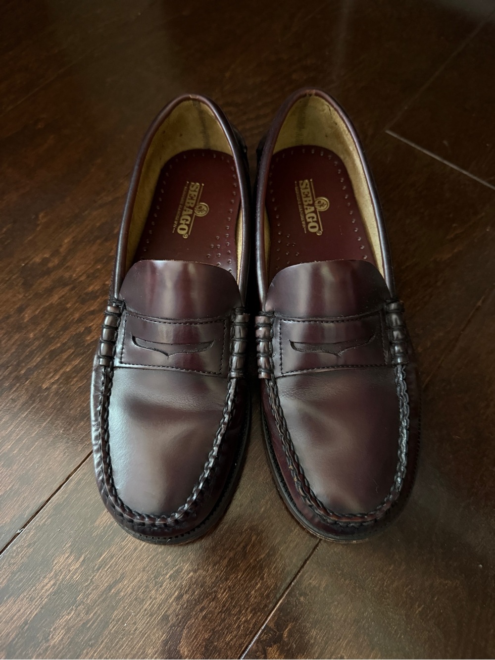 Sebago Dan Loafers brown burgundy size 6.5